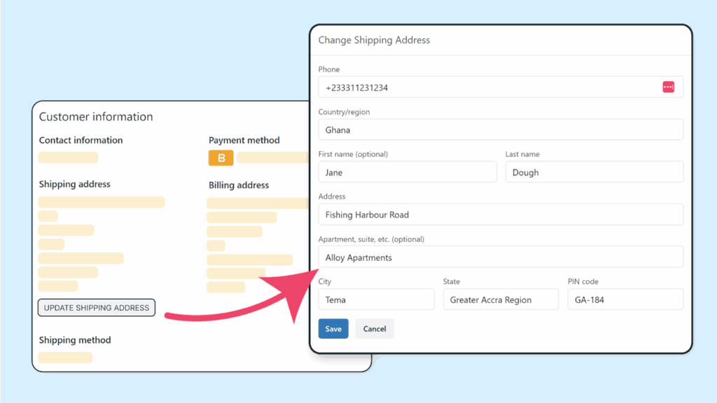 Prevent Customer Edits to Billing and Shipping Details